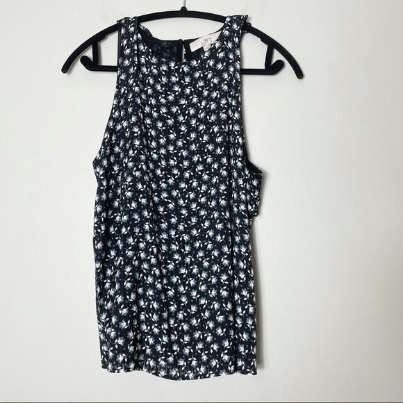 Loft Printed Ruffle Back Tank - Picture 1 of 4